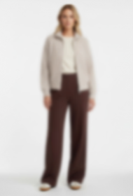 Жакет из ангоры на молнии бежевый