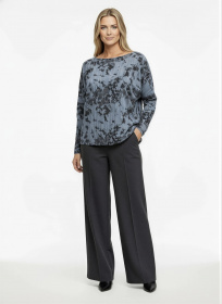 Трикотажная блузка оверсайз джинсовая